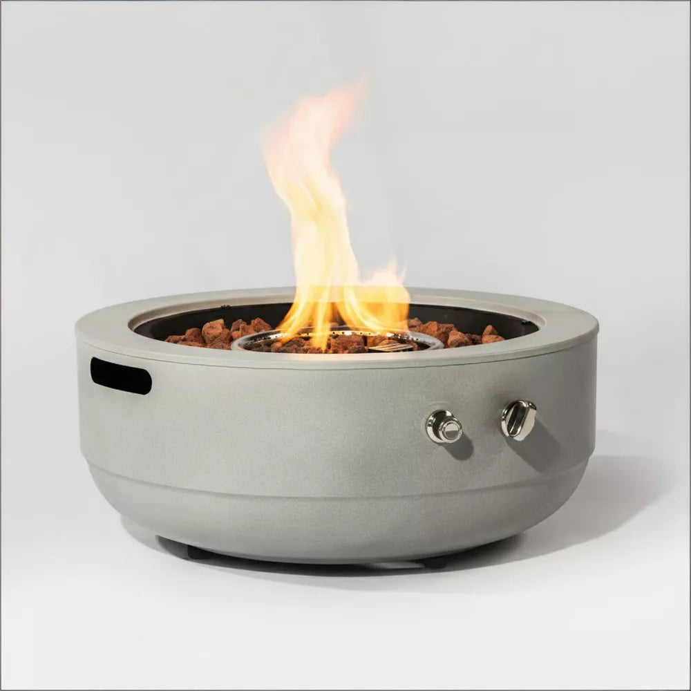 24-Inch Propane Fire Bowl: 50,000 BTU Round Concrete Outdoor Hearth