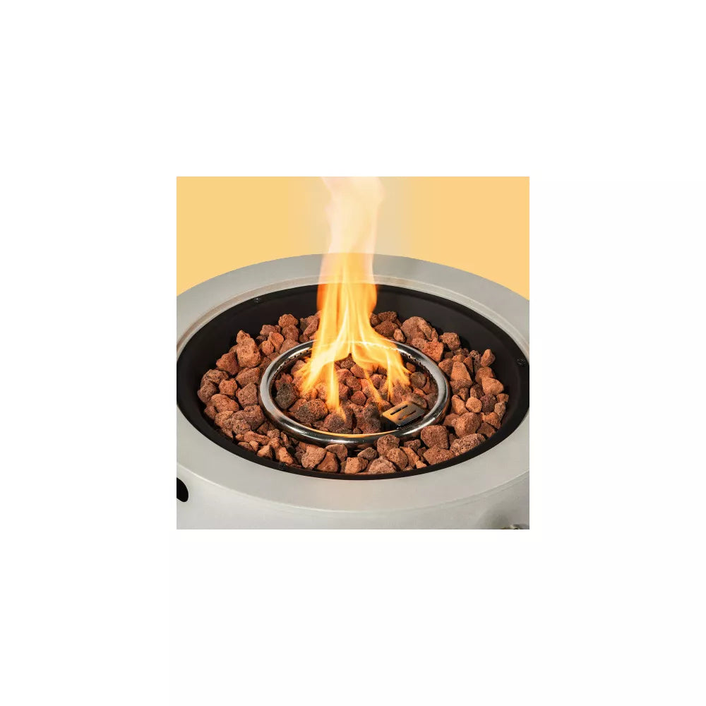 24-Inch Propane Fire Bowl: 50,000 BTU Round Concrete Outdoor Hearth