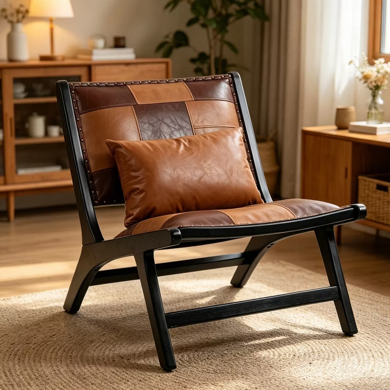 Modern Boho Accent Chairs for Living Room,Mid Century Lounge Chair,Side Chair Indoor