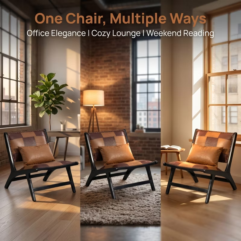 Modern Boho Accent Chairs for Living Room,Mid Century Lounge Chair,Side Chair Indoor