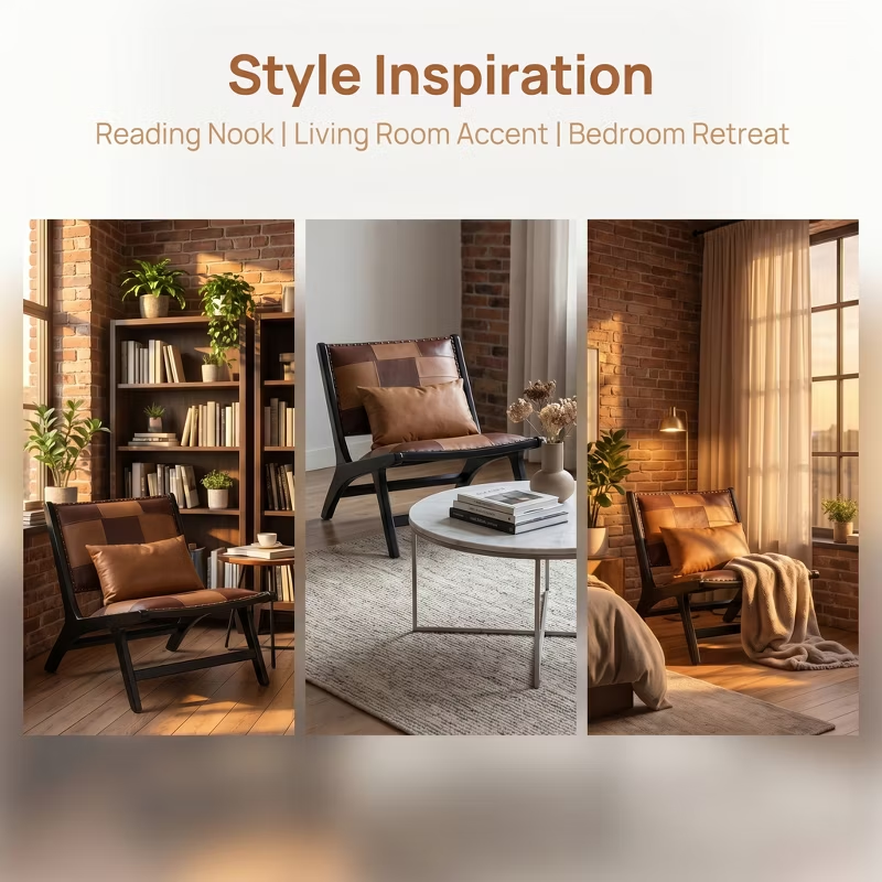 Modern Boho Accent Chairs for Living Room,Mid Century Lounge Chair,Side Chair Indoor