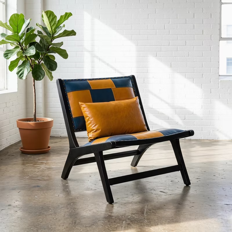 Modern Boho Accent Chairs for Living Room,Mid Century Lounge Chair,Side Chair Indoor