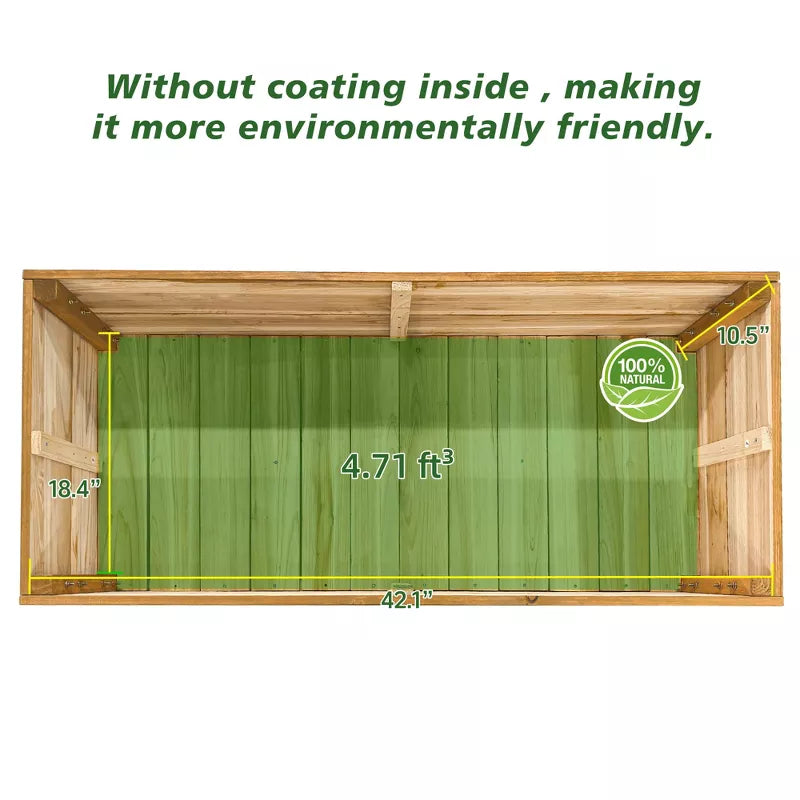 Solid Fir Raised Garden Bed with Drainage Liner for Patio Vegetable Gardening