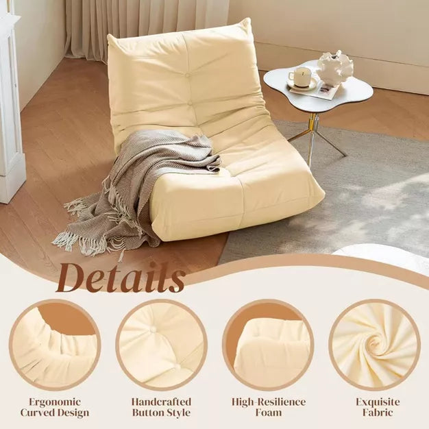 Oversized Bean Bag Chair for Adults – Memory Foam Floor Sofa for Living Room, Bedroom & Office