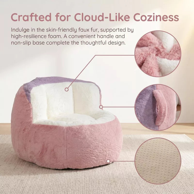 Cozy Faux Fur Bean Bag Lounger Sofa for Living Room & Gifts