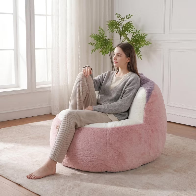 Cozy Faux Fur Bean Bag Lounger Sofa for Living Room & Gifts