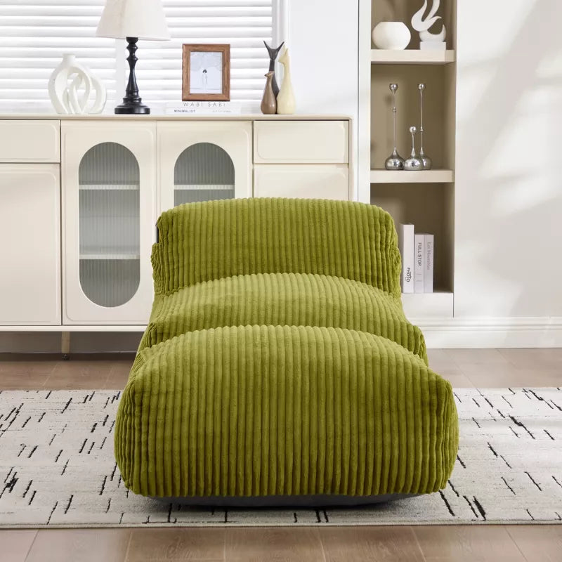 Bean Bag Chair for Adults, Memory Foam Sofa with Ottoman, Corduroy Lounger for Living Room Bedroom Balcony