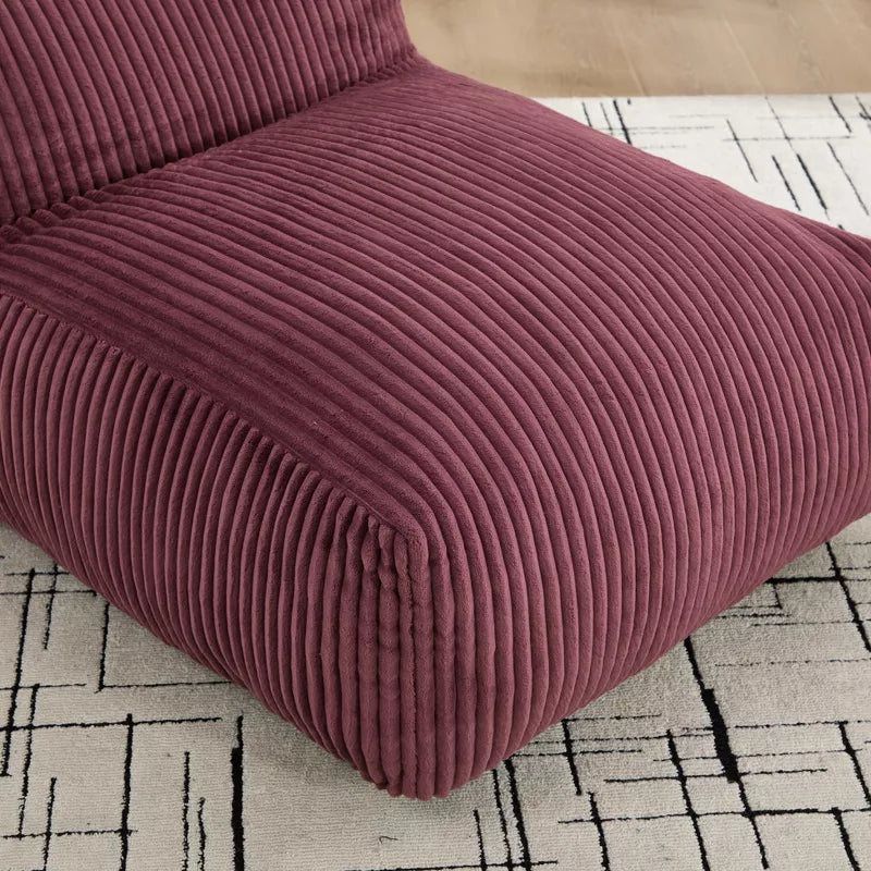 Bean Bag Chair for Adults, Memory Foam Sofa with Ottoman, Corduroy Lounger for Living Room Bedroom Balcony
