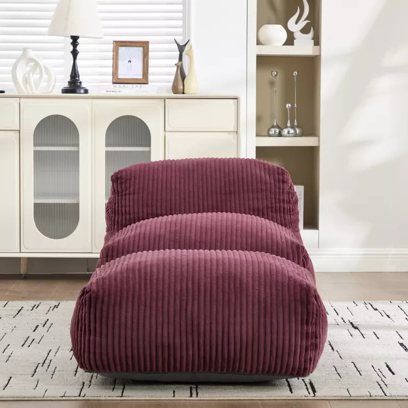Bean Bag Chair for Adults, Memory Foam Sofa with Ottoman, Corduroy Lounger for Living Room Bedroom Balcony