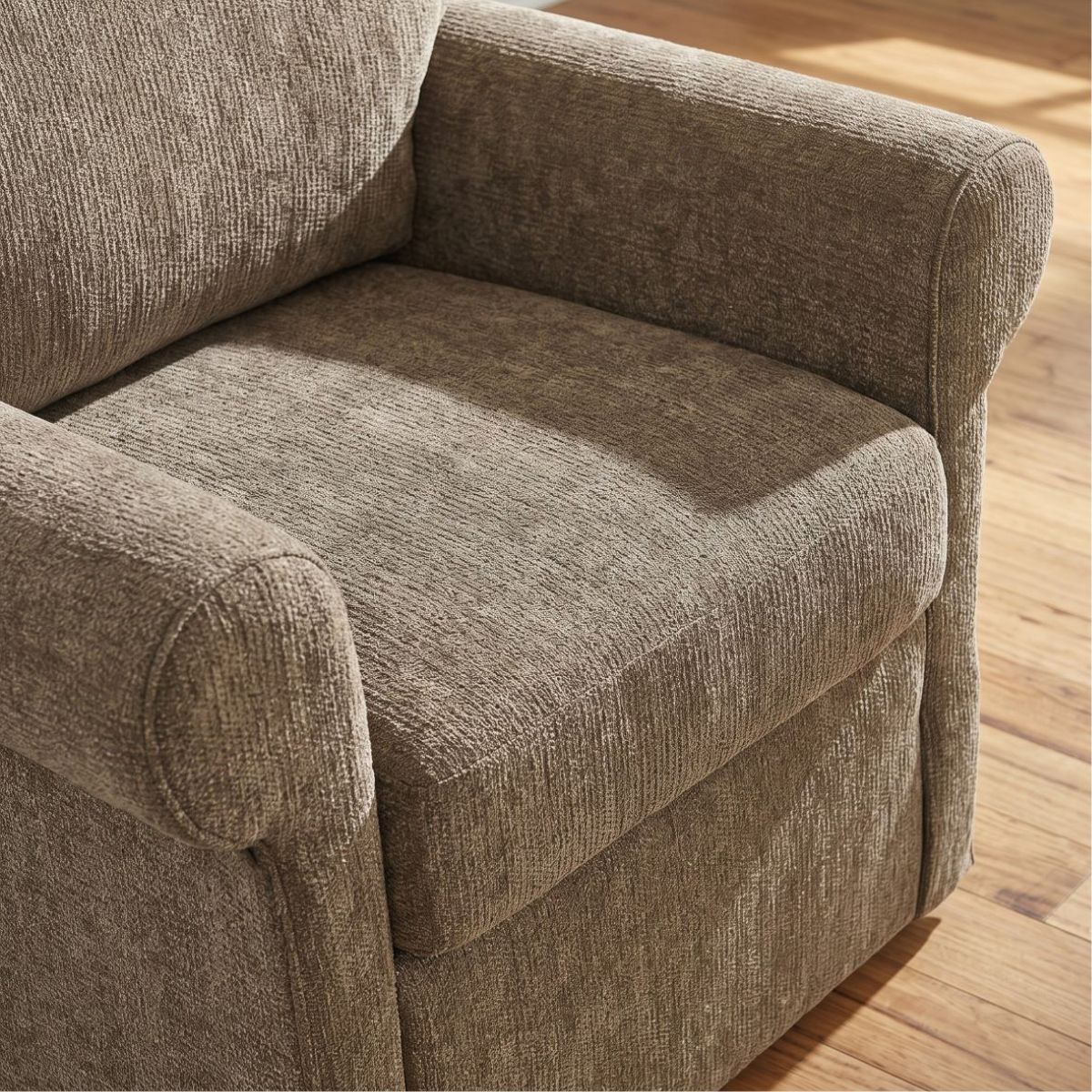 Chenille Accent Chair with Ottoman, Plush Cozy Lounge Set for Small Spaces