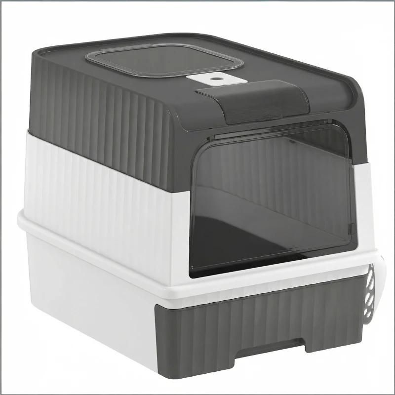 Fully Enclosed Cat Litter Box with Pull-Out Drawer