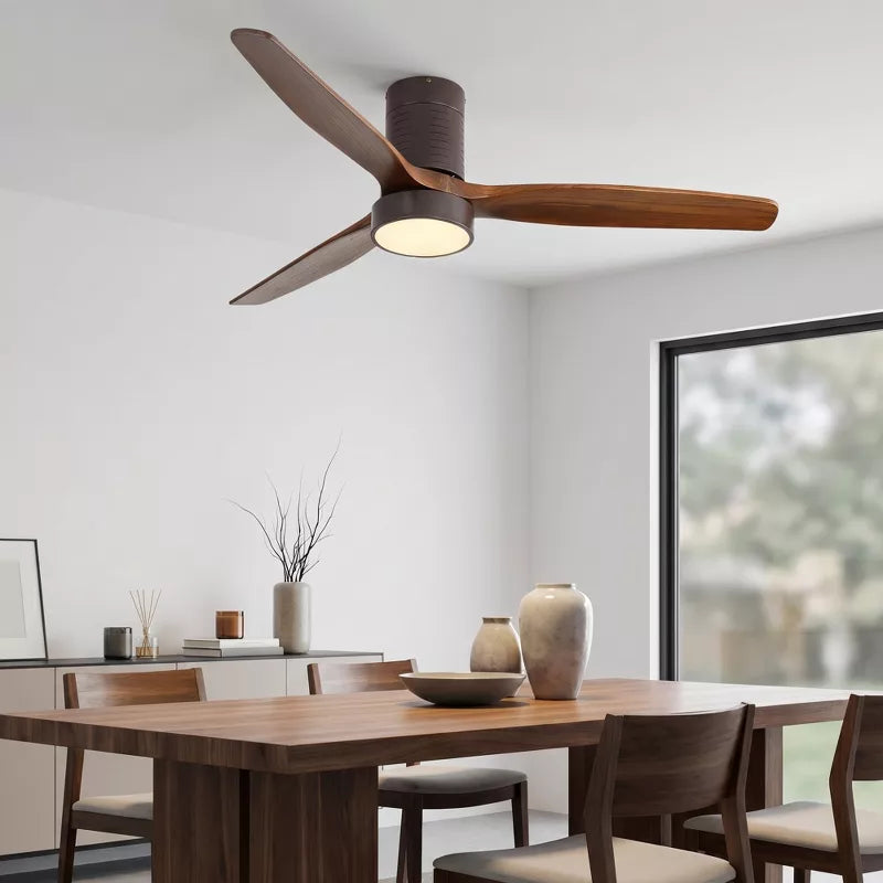 Low Profile Ceiling Fan with Light and Quiet DC Motor Remote Control