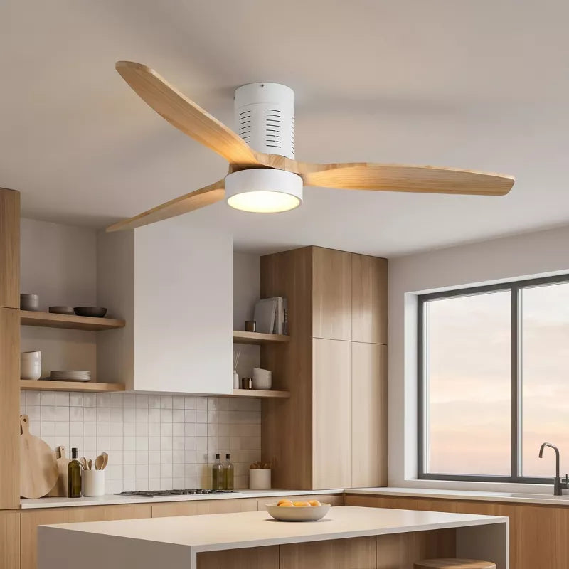 Low Profile Ceiling Fan with Light and Quiet DC Motor Remote Control