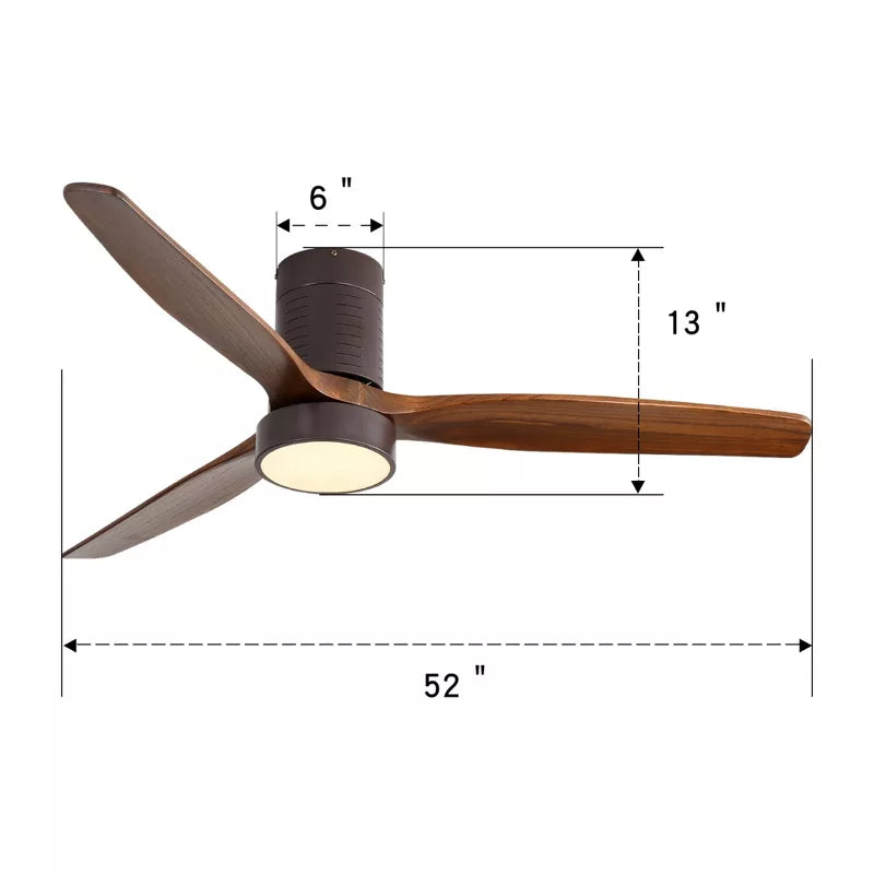 Low Profile Ceiling Fan with Light and Quiet DC Motor Remote Control
