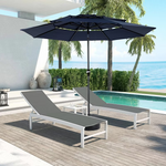 10ft Aluminum 3-Tier Auto-Tilt Outdoor Patio Umbrella – Great Gift for Backyard, Pool, Deck or Market Table – Easy Shade for Dining, Garden Gatherings