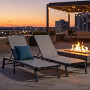 Fully Assembled Aluminum Outdoor Chaise Lounge Set of 2, Adjustable Lay Flat Patio Pool Sun Lounger, Rust-Proof Summer & July 4th Celebrations