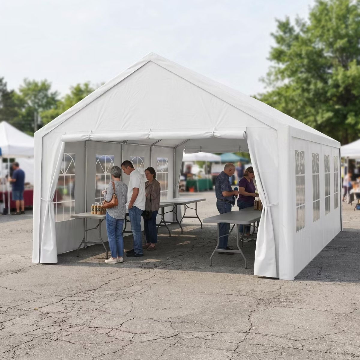 20x40 Event Tent, Heavy-Duty Commercial Shelter with Removable Sidewalls