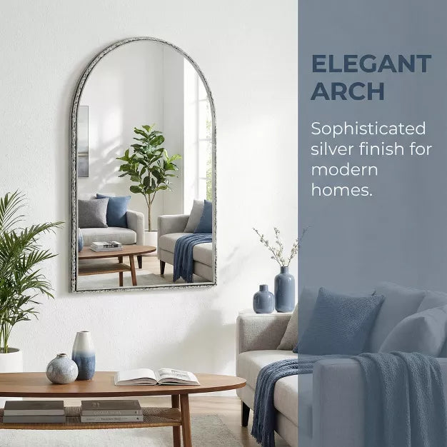 Solid Wood Wavy Rectangle Decorative Mirror 30x40 for Bedroom, Bathroom