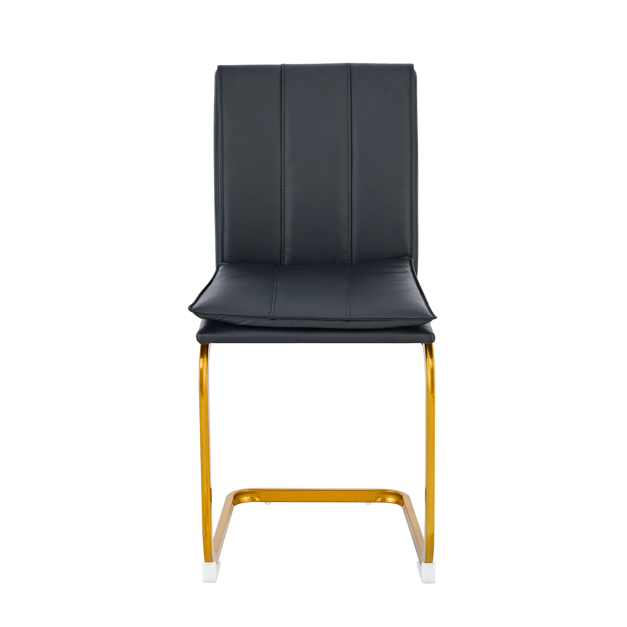 Modern Dining Chairs Set of 4 PU Leather Kitchen Chairs with Metal Legs for Kitchen Living Room Bedroom Office 4pcs