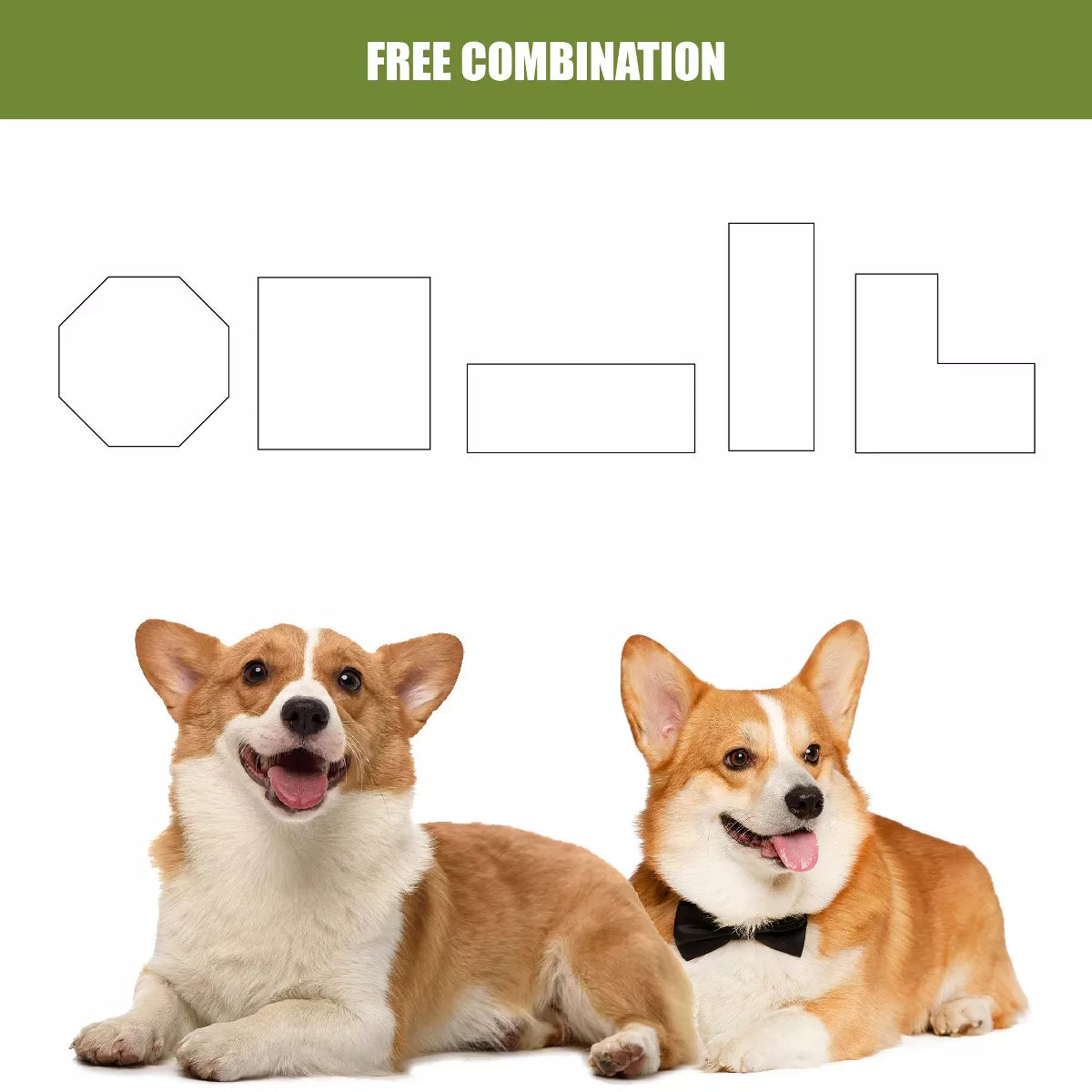 40 Inch Foldable 8 Panel Dog Playpen with Door Indoor Outdoor Exercise Pen