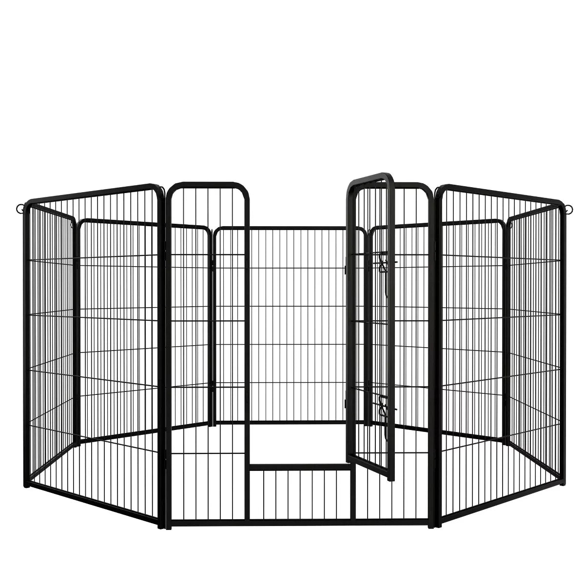 40 Inch Foldable 8 Panel Dog Playpen with Door Indoor Outdoor Exercise Pen