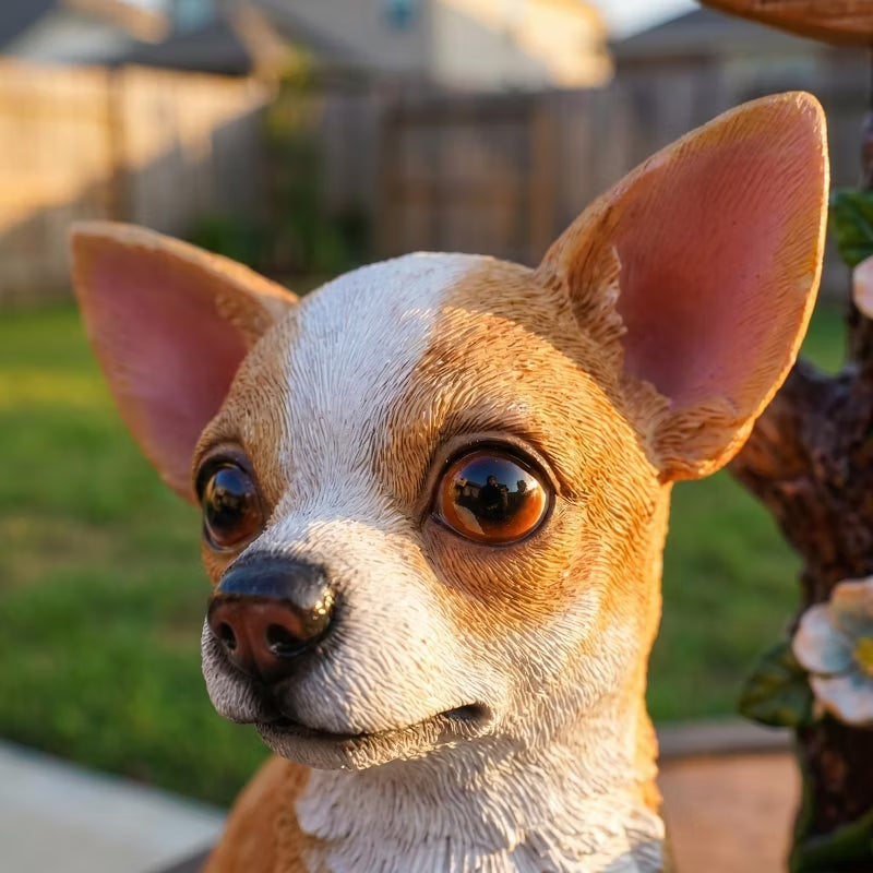 Adorable Animal Planter Statue – Cat & Puppy Garden Flower Pot
