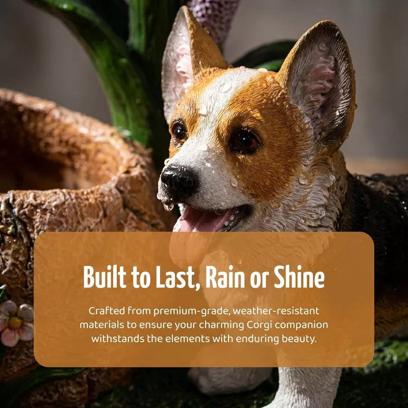 Adorable Animal Planter Statue – Cat & Puppy Garden Flower Pot