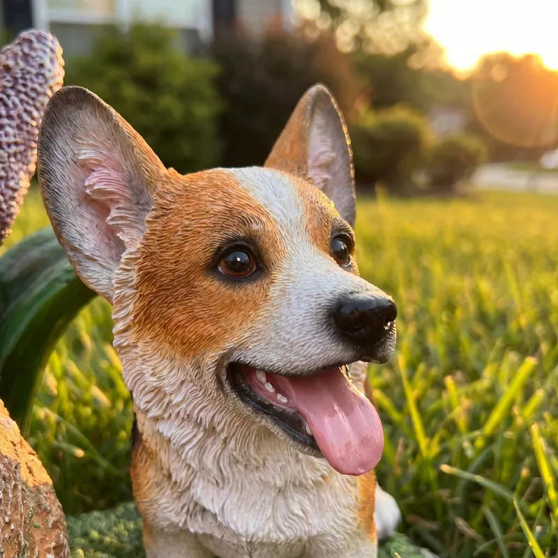 Adorable Animal Planter Statue – Cat & Puppy Garden Flower Pot