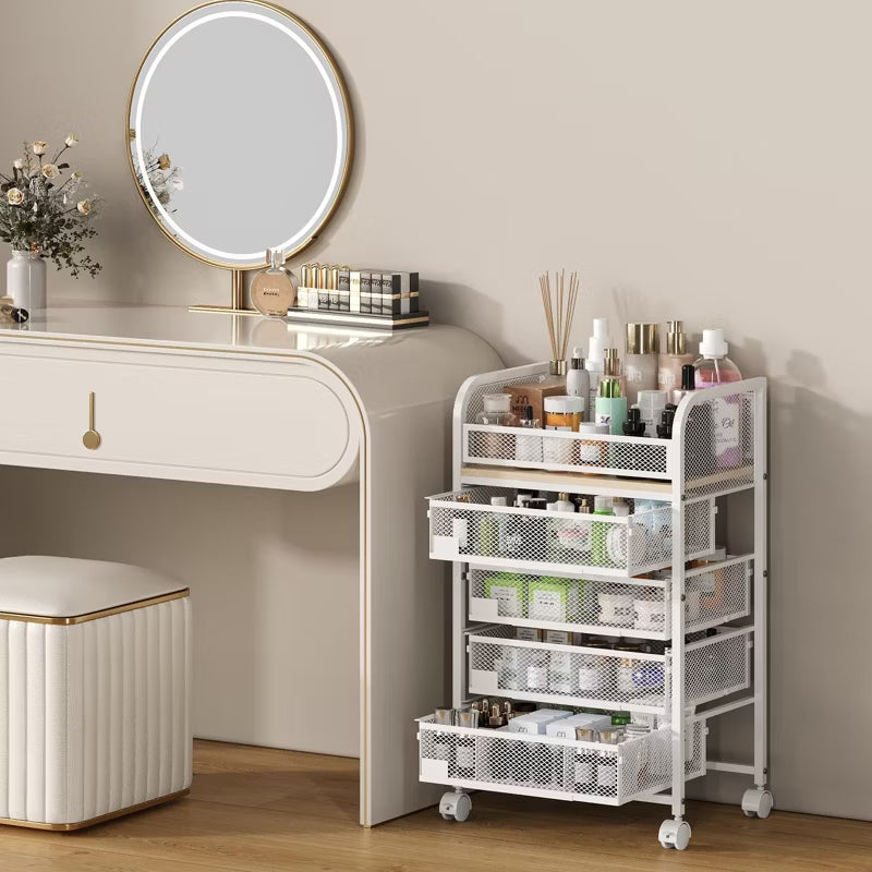 4-Drawer Rolling Makeup & Skincare Storage Organizer