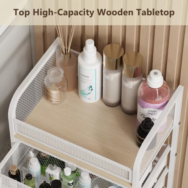4-Drawer Rolling Makeup & Skincare Storage Organizer