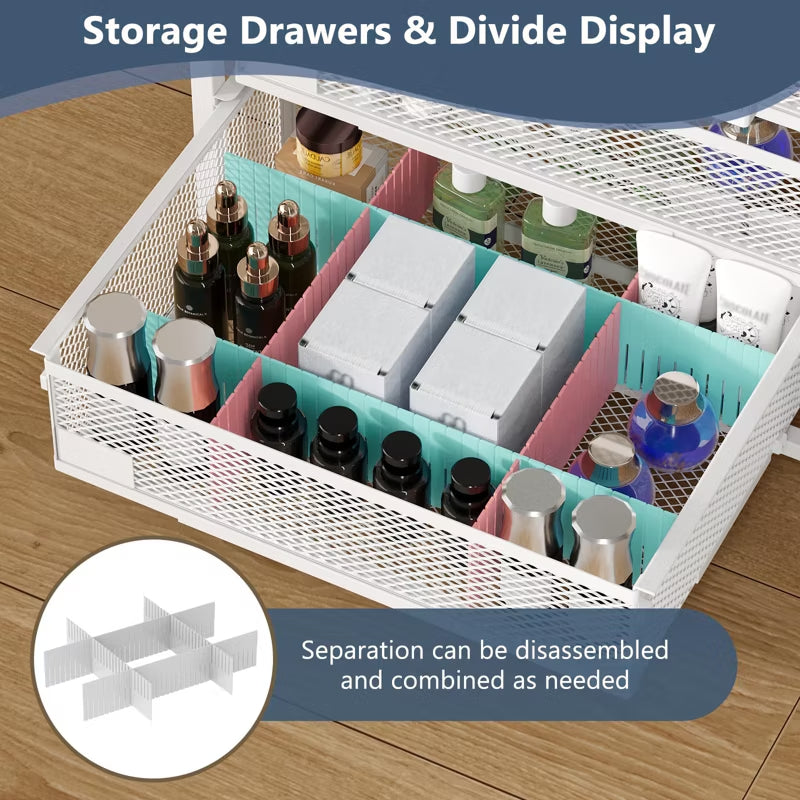 4-Drawer Rolling Makeup & Skincare Storage Organizer