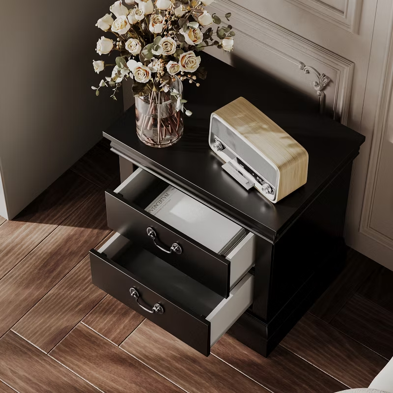 22"x16"x22.7" Classic Wooden Nightstand for Bedroom Living Room Office 1pc