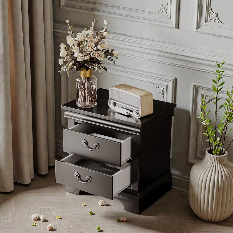 22"x16"x22.7" Classic Wooden Nightstand for Bedroom Living Room Office 1pc