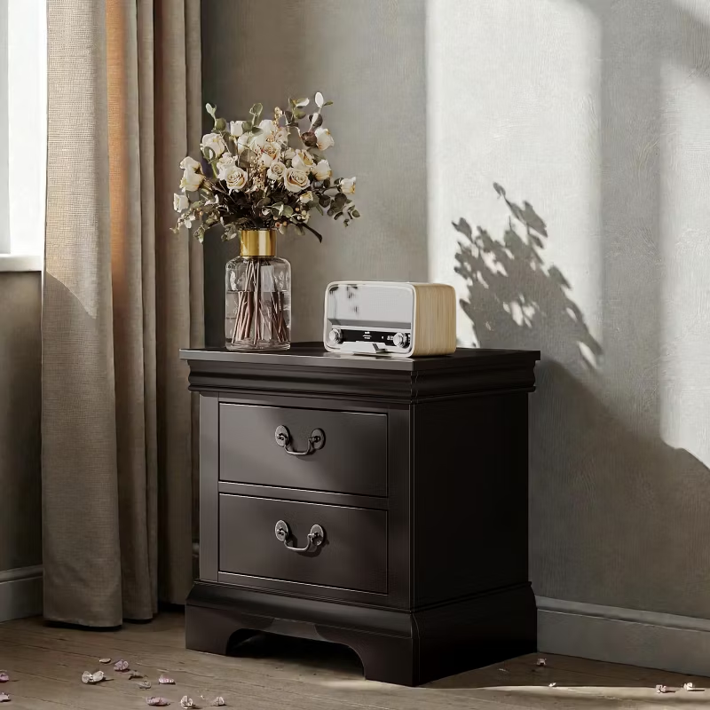 22"x16"x22.7" Classic Wooden Nightstand for Bedroom Living Room Office 1pc