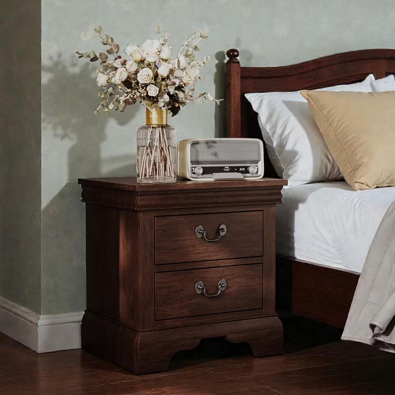 22"x16"x22.7" Classic Wooden Nightstand for Bedroom Living Room Office 1pc