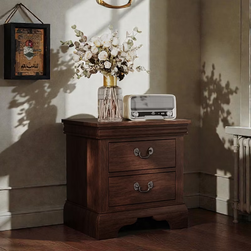 22"x16"x22.7" Classic Wooden Nightstand for Bedroom Living Room Office 1pc