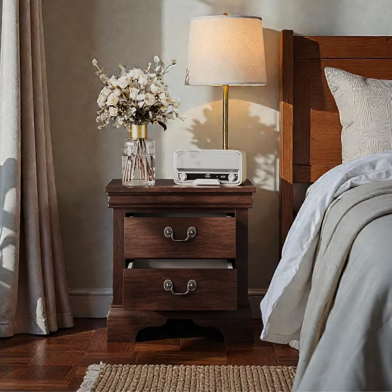 22"x16"x22.7" Classic Wooden Nightstand for Bedroom Living Room Office 1pc