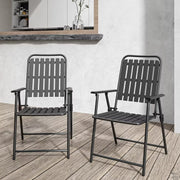 2-Piece Folding Patio Chair Set – Outdoor, Foldable, 350lb Capacity
