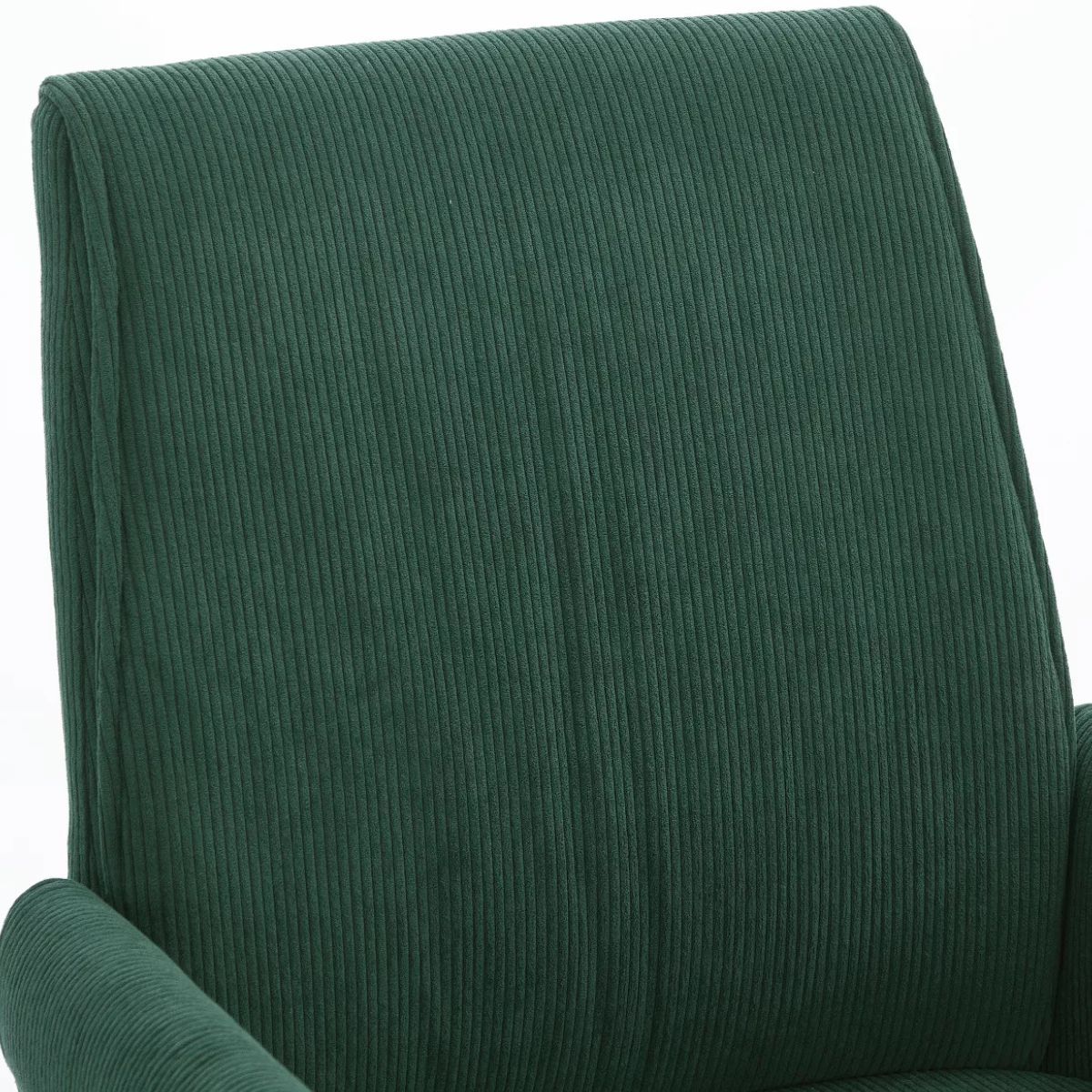 Ergonomic Fabric Office Chair with Lumbar Support, Gold Base & Adjustable Height