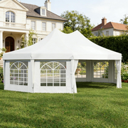 Heavy Duty 22.3x16.4 Patriotic Party Tent. American Flag Canopy with Windows for Backyard BBQ - Summer Events ,Wedding Events