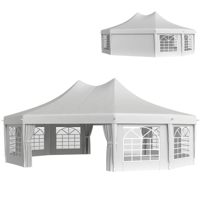 Heavy Duty 22.3x16.4 Patriotic Party Tent. American Flag Canopy with Windows for Backyard BBQ - Summer Events ,Wedding Events