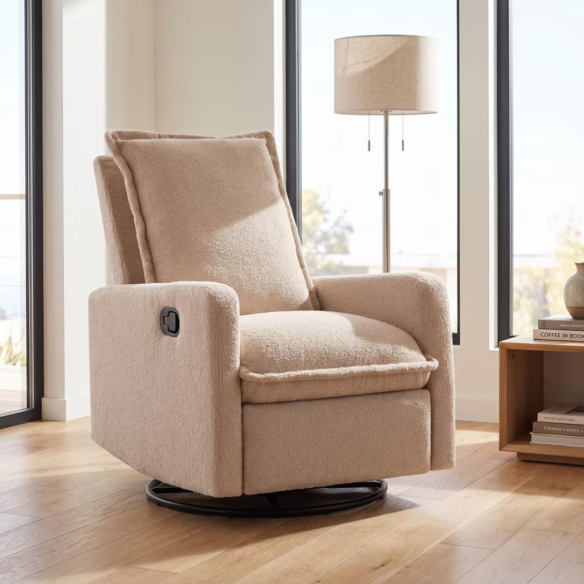 Swivel Rocking Recliner Chair for Nursery with 360° Comfort