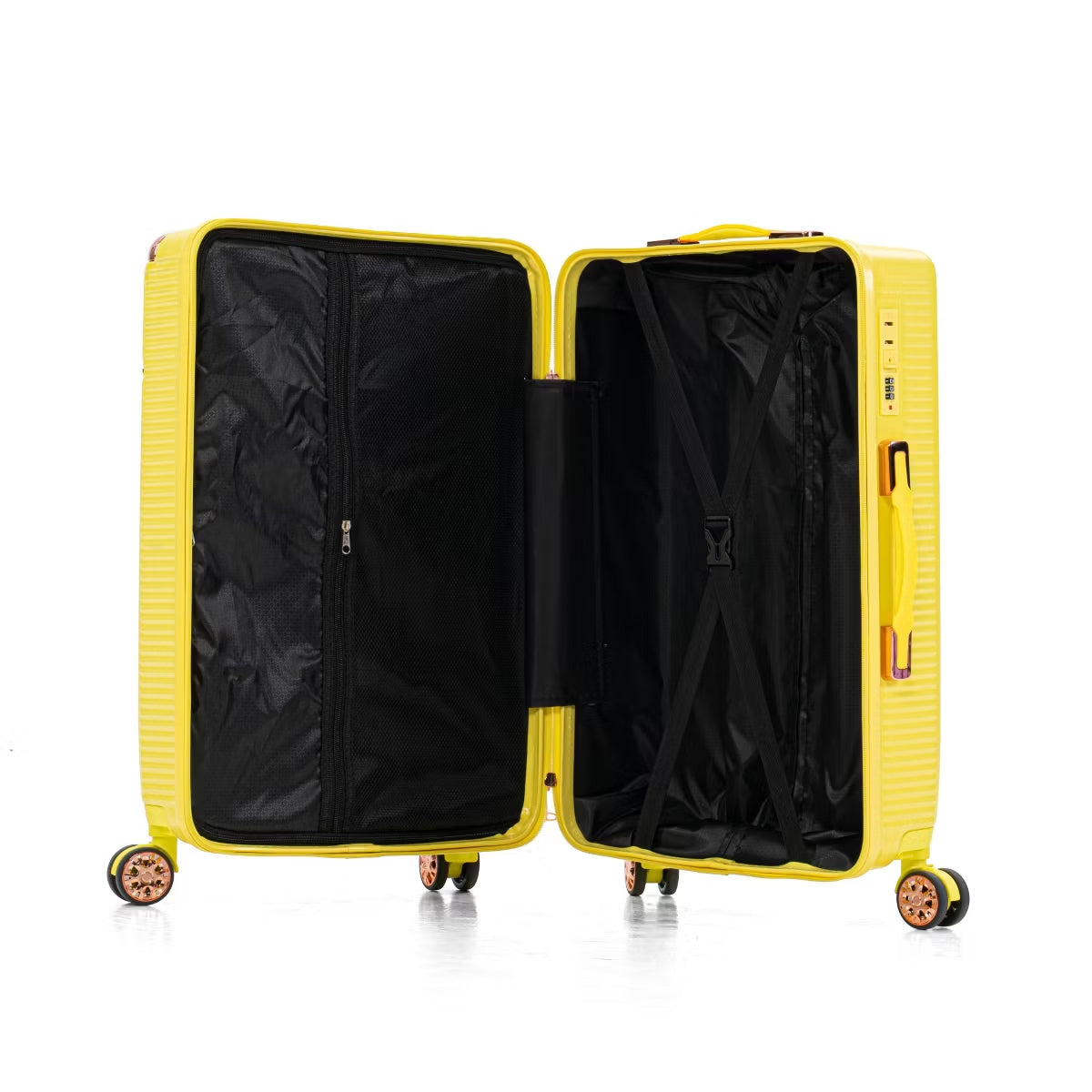 Hardside Spinner Luggage Set with 4 Pieces, Lightweight Scratch Resistant Travel Suitcases