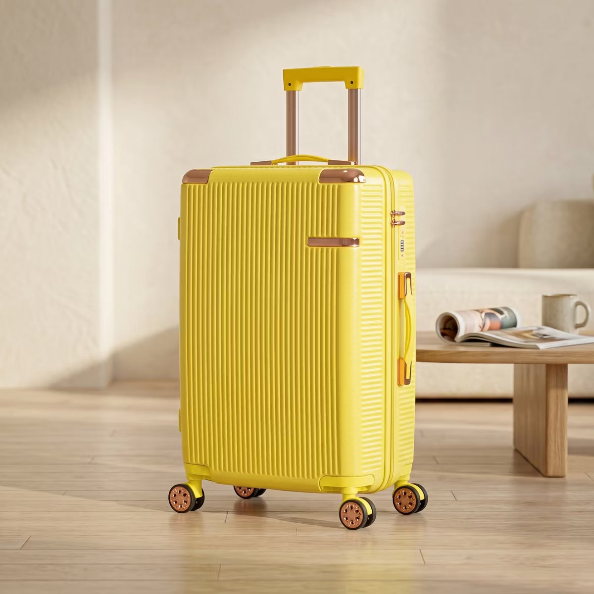 Hardside Spinner Luggage Set with 4 Pieces, Lightweight Scratch Resistant Travel Suitcases