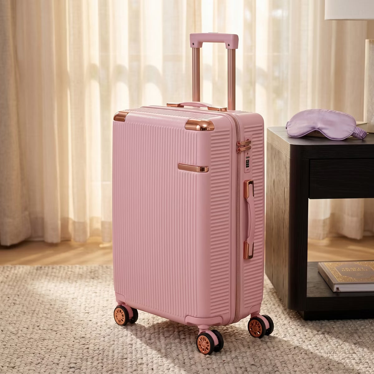 Hardside Spinner Luggage Set with 4 Pieces, Lightweight Scratch Resistant Travel Suitcases