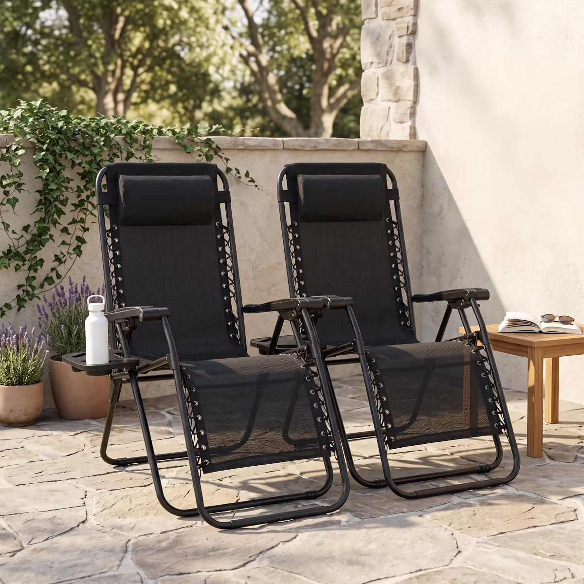 Zero Gravity Chairs with Adjustable Recline & 330-Lb Support