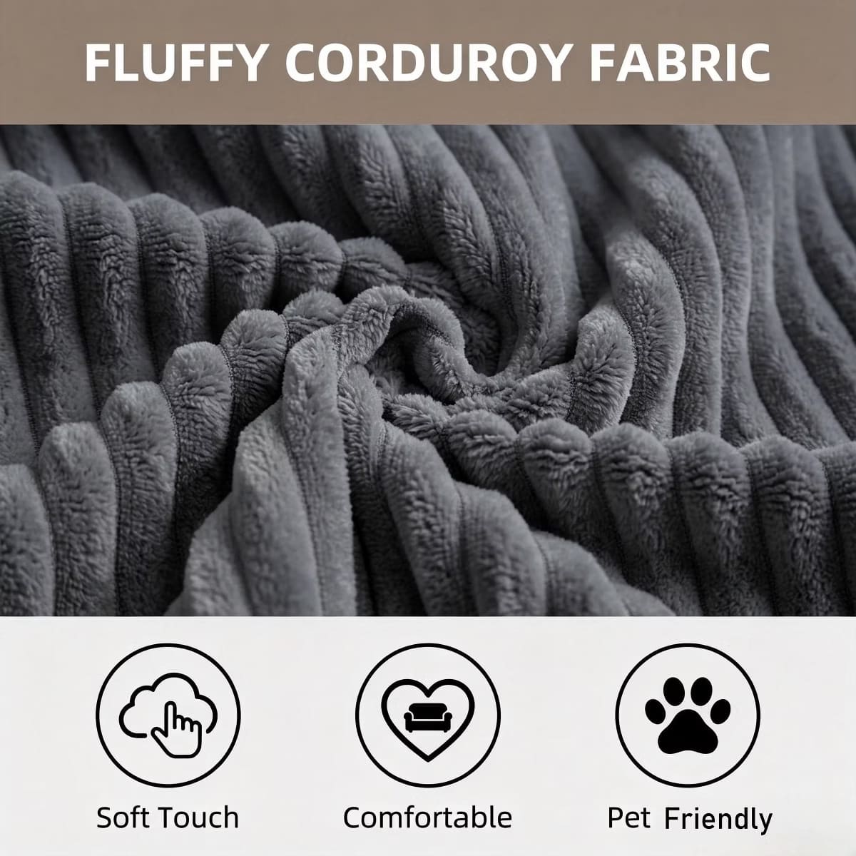 Convertible Sleeper Sofa, 3-in-1 Floor Lounger with Plush Corduroy Comfort