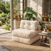 Convertible Sleeper Sofa, 3-in-1 Floor Lounger with Plush Corduroy Comfort