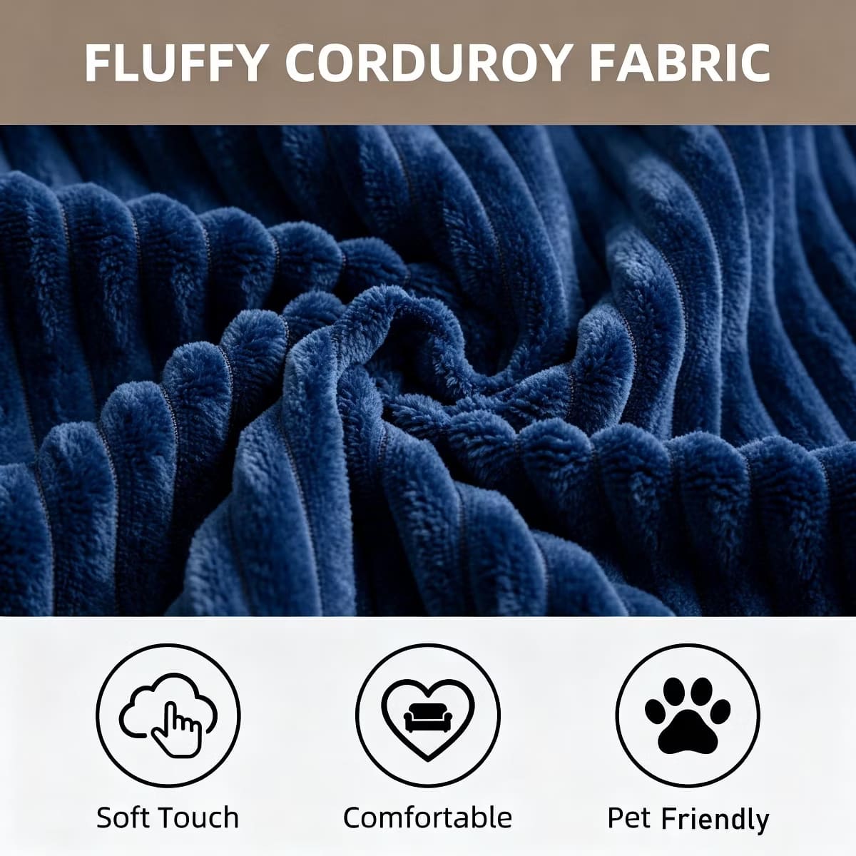 Convertible Sleeper Sofa, 3-in-1 Floor Lounger with Plush Corduroy Comfort