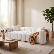 Marshmallow Cloud Sofa with Deep Seats, Boucle Upholstery & 1200-Lb Capacity